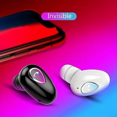 1Pc ασύρματα ακουστικά Bluetooth Mini Invisible Sports Earbuds με στερεοφωνικά ακουστικά μικροφώνου