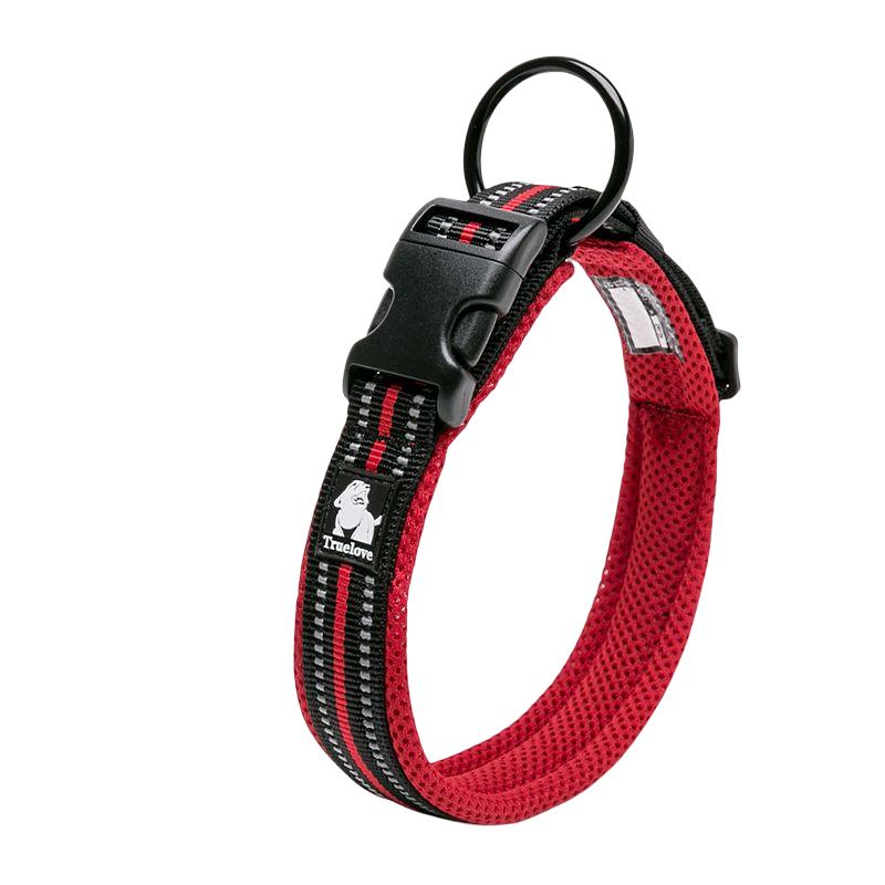 Truelove Hundehalsband zum Gassigehen Komfortgepolstert mit Schnalle Nylon Reisehalsband Taktisches Hundezubehör 11 Farben Größe XXS-XXXL