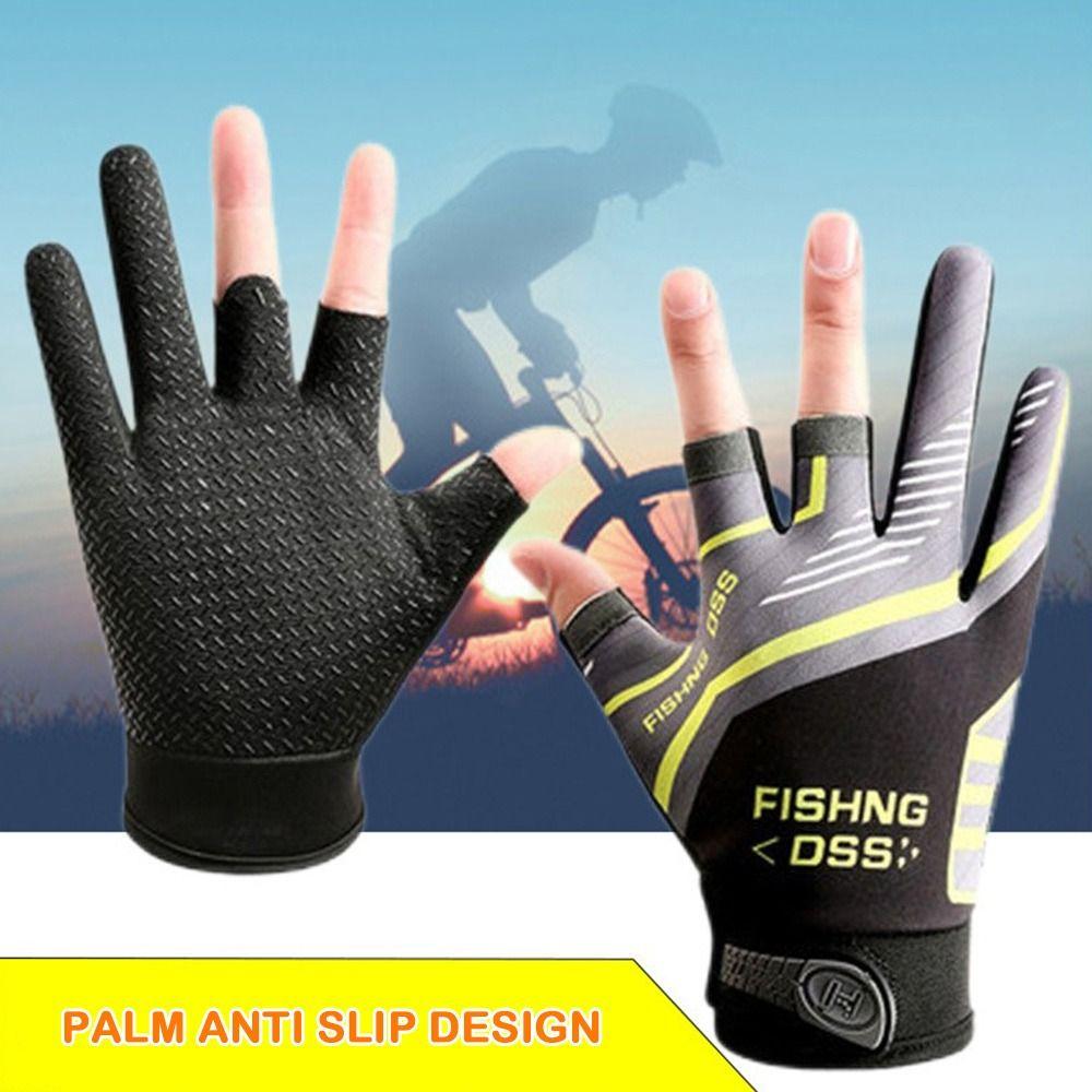 Ice Silk Fishing Gloves Breathable 3 Finger Glove New Three Finger Cut Gloves Fish Equipment