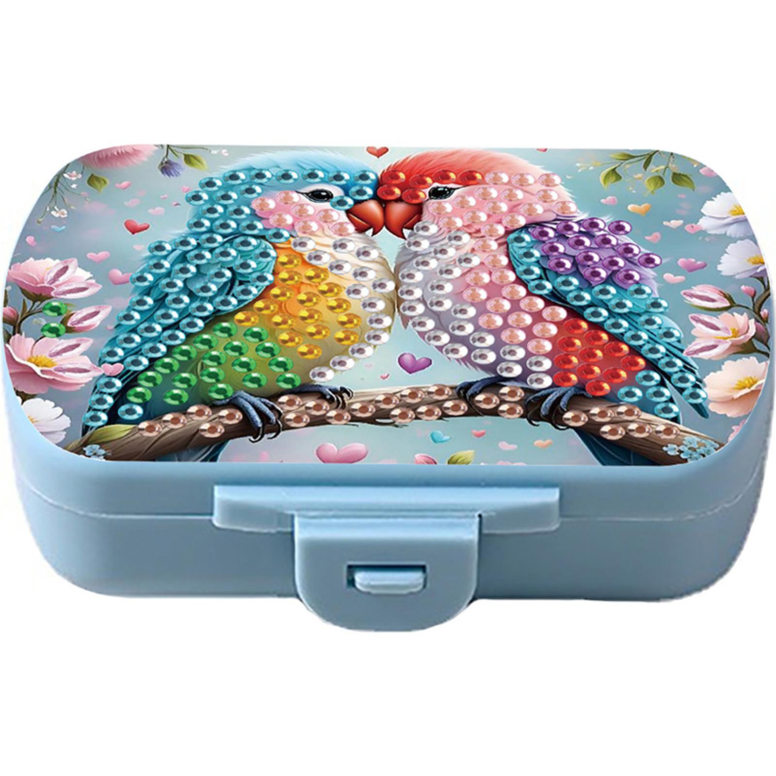 Набор для алмазной вышивки Мини Портативный Дорожный Бокс для хранения лекарств Шестисекционный Витаминный Многосекционный Органайзер