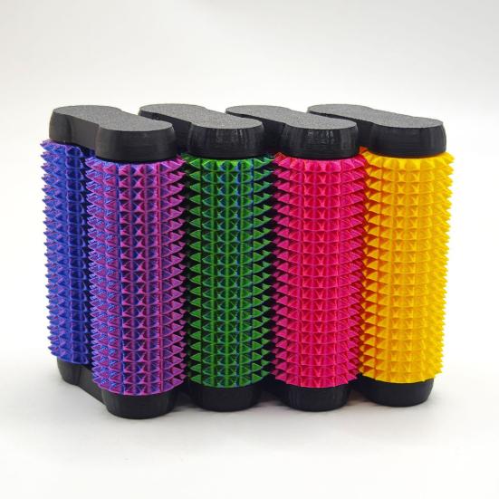 2Pcs 3D Printed Spiky Roller Fidget Toy Anxiety Stress Relief Kids Teens Adults Handheld Bumpy Rolling Massage Stick Portable