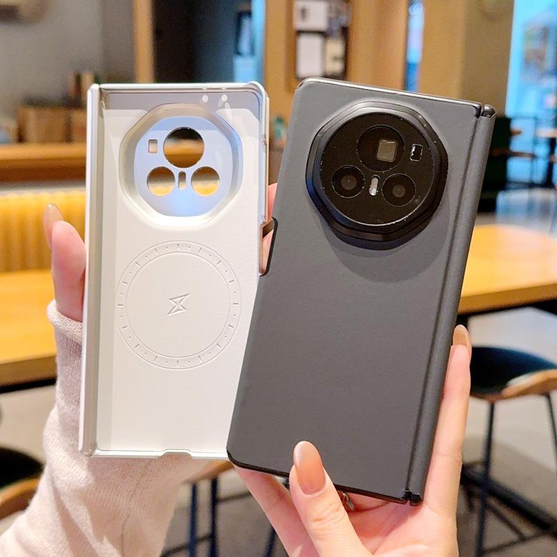 Honor magicv3 Handyhülle schlichtes Leder Magnetverschluss Doppelte Mittelachsen-Schutz Honor vs3 Linse Rundumschutz Anti-Drop Hülle ist geeignet