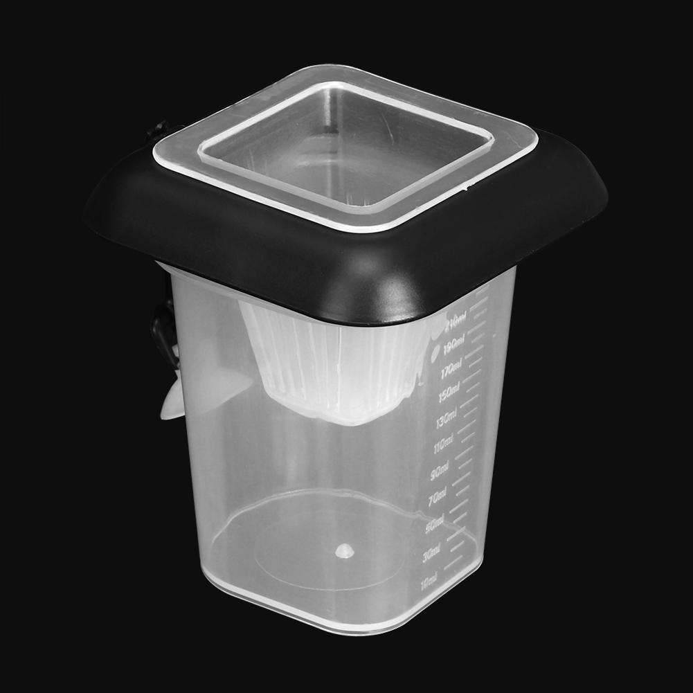 Aquarium Feeding Funnel, Plastic Aquarium Feeding Cup, Floating S with Transparent Scale with Suction Cup for Aquarium