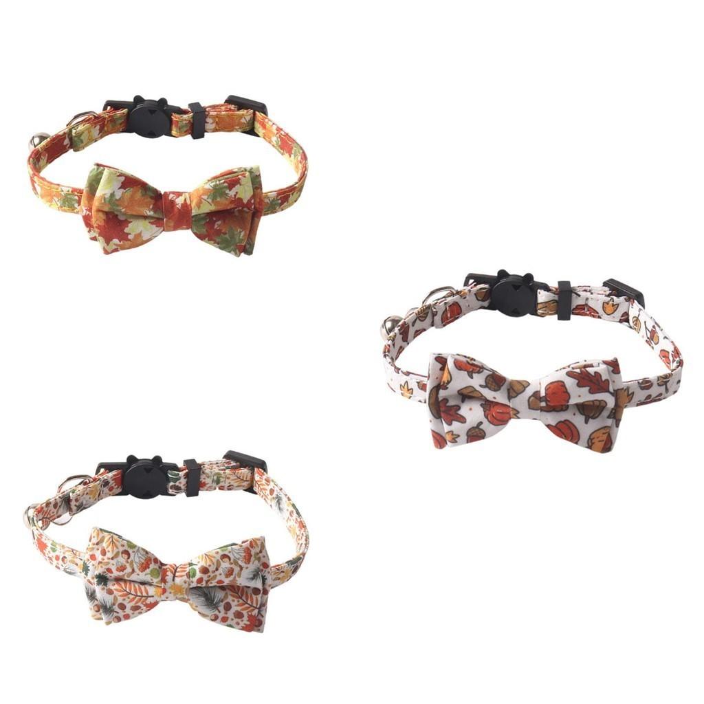 Verstellbares Und Strapazierfähiges Haustierhalsband Ahornblatt- Und Sonnenblumenmuster 1.0*28cm
