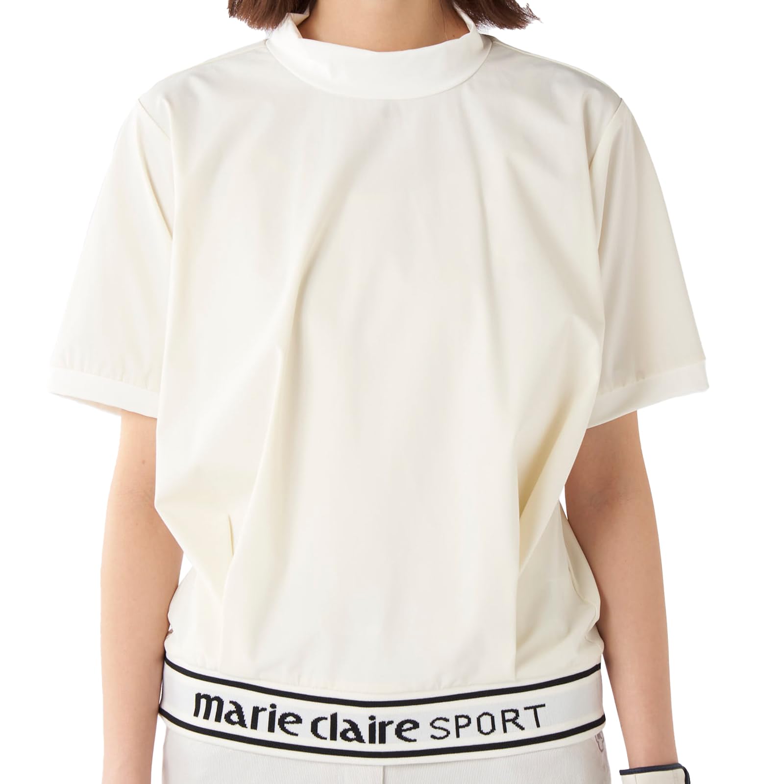 

Marie Claire Women s Water-Repellent Tucked Short Sleeve Pullover 715623W WT L