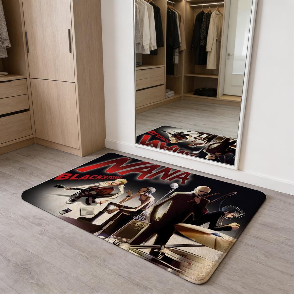 Anime Vintage N-Nana Floor Mat Flannel Door Mat Non-Slip Absorbent Washable Indoor Home Rug