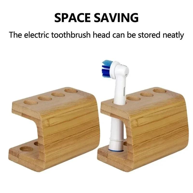 2/3/4 Hole Tooth Brush Storage Rack Home Bathroom Hotel Multi Slot Bamboo Toothbrush Holder Electric Toothbrush Head Holder
