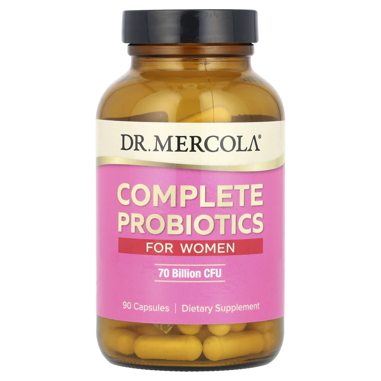 

Dr. Mercola, Complete Probiotic for Women, 70 Billion CFU, 90 Capsules