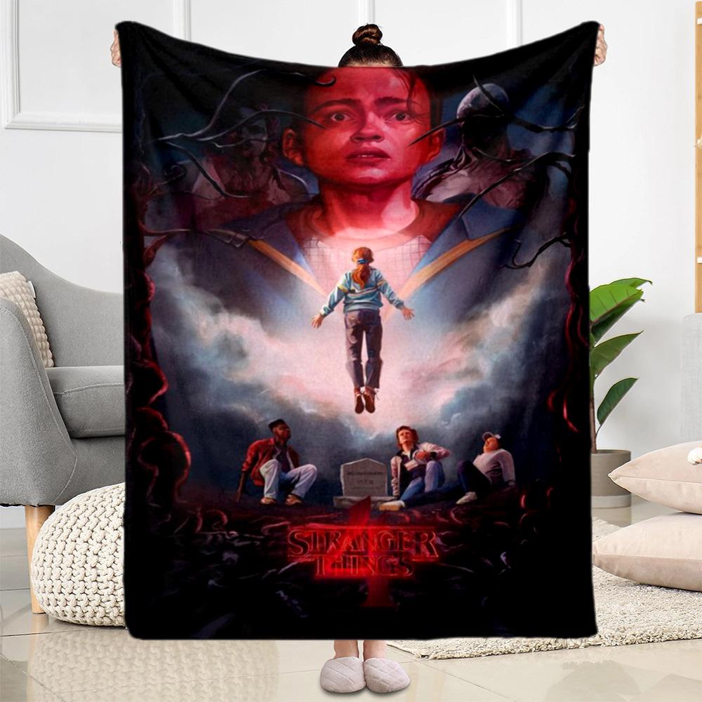 Stranger Things Blanket Suitable for sofas,travel, living rooms also a good gift for friends and family Suitable for all seasons.