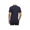 Adidas Solid Color Brand Logo Print Round Neck Short Sleeve T-Shirt Men Tops Blue FM6219