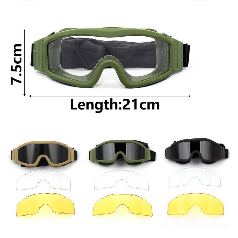 Xulai J#2 Tactical Goggles Polycarbonate Fram UV400 Sunglasses