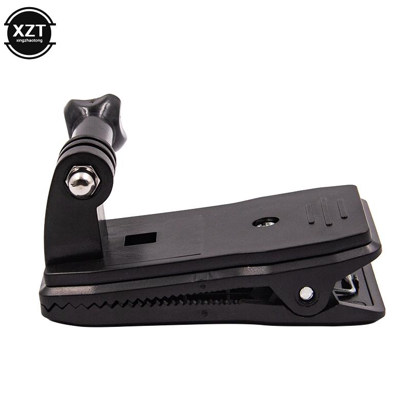 360 Graders Roterande Hattbälte Ryggsäcksklämma Fästklämma För Gopro Hero 4 Session/4/3+/ Hero 3/ 2 Skidåkningsactionkameratillbehör