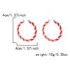 Merry Christmas Colorful Earrings Ear Hoop for Women Minimalist Red Green Twist Round Circle Earring for Women Girl New Year Xmas Jewelry Gifts
