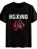 Boxing Graphic T-shirt - Inspirational "BOXING" Print with Red Gloves