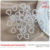 50Pcs White Purple Pink Heart Pearl Nail Decoration Hollow Charms Bulk 3D Nail Art Accessories For Women Girl Nails