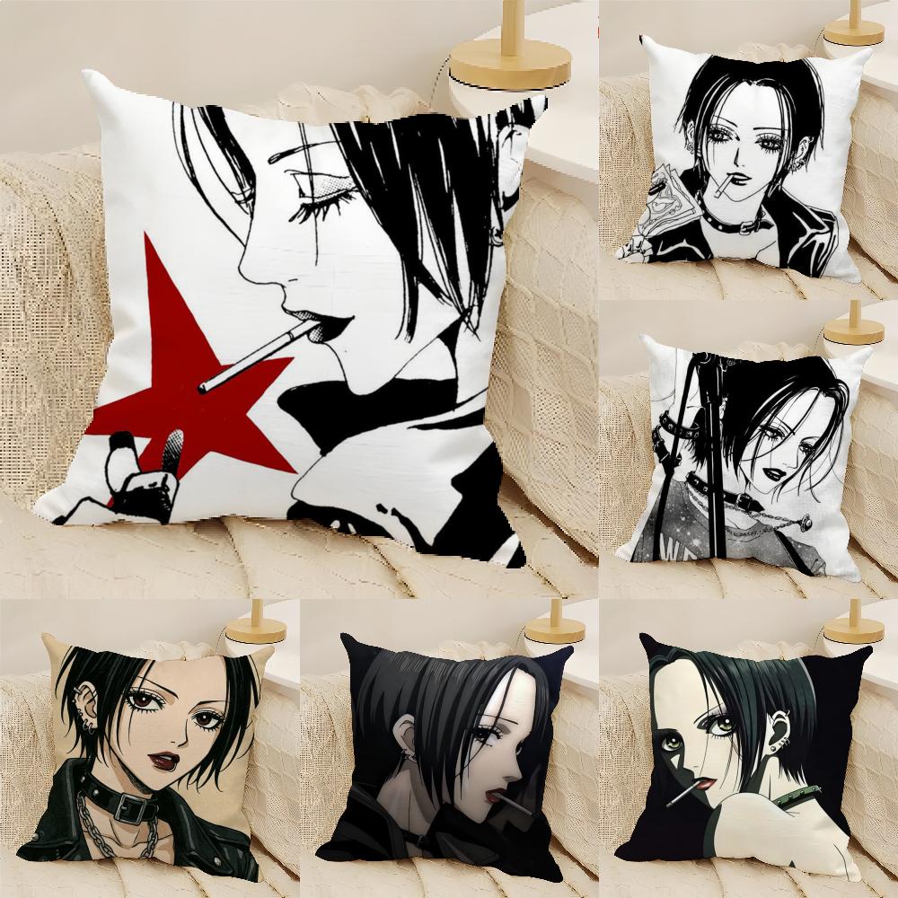 Classic Shojo Anime NNANA Pillow Case Natural Linen DoubleSided Printing Sofa Home Decor Cushion Cover