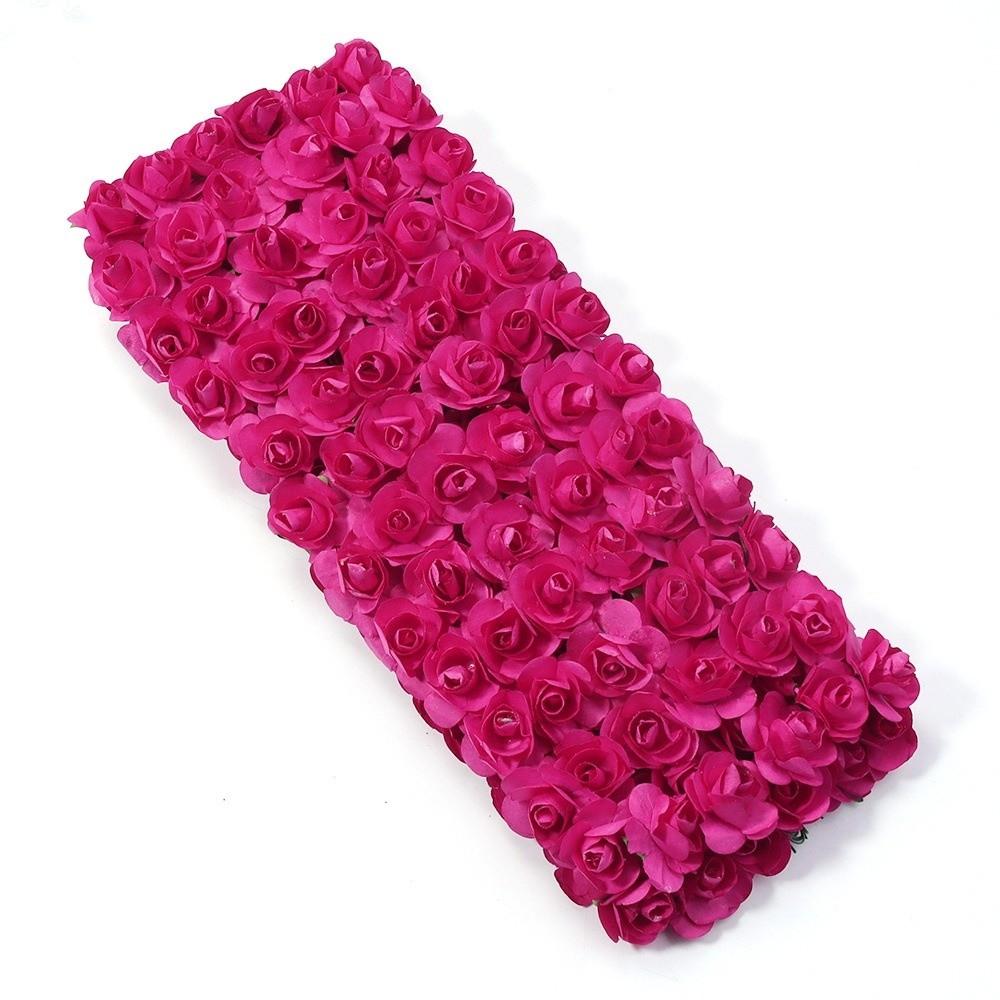 

144PCS New Mini Artificial Rose Flower Paper Rose DIY Paper Rose Bouquet Home Decor 2CM Fake Flower Bouquet Party Decorations розы красного
