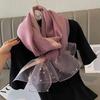 Luxury Shiny Diamond Scarf Silk Women Hijab Soft Wool Shawls and Wraps Large Thin Scarves Foulard Female Bufanda New