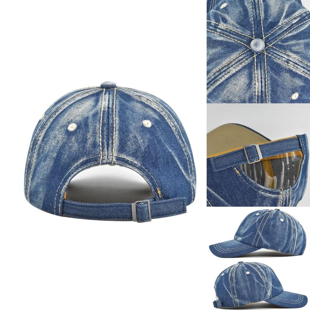 Casual Fashion Denim Baseball Cap In Blue Shades Cotton Material