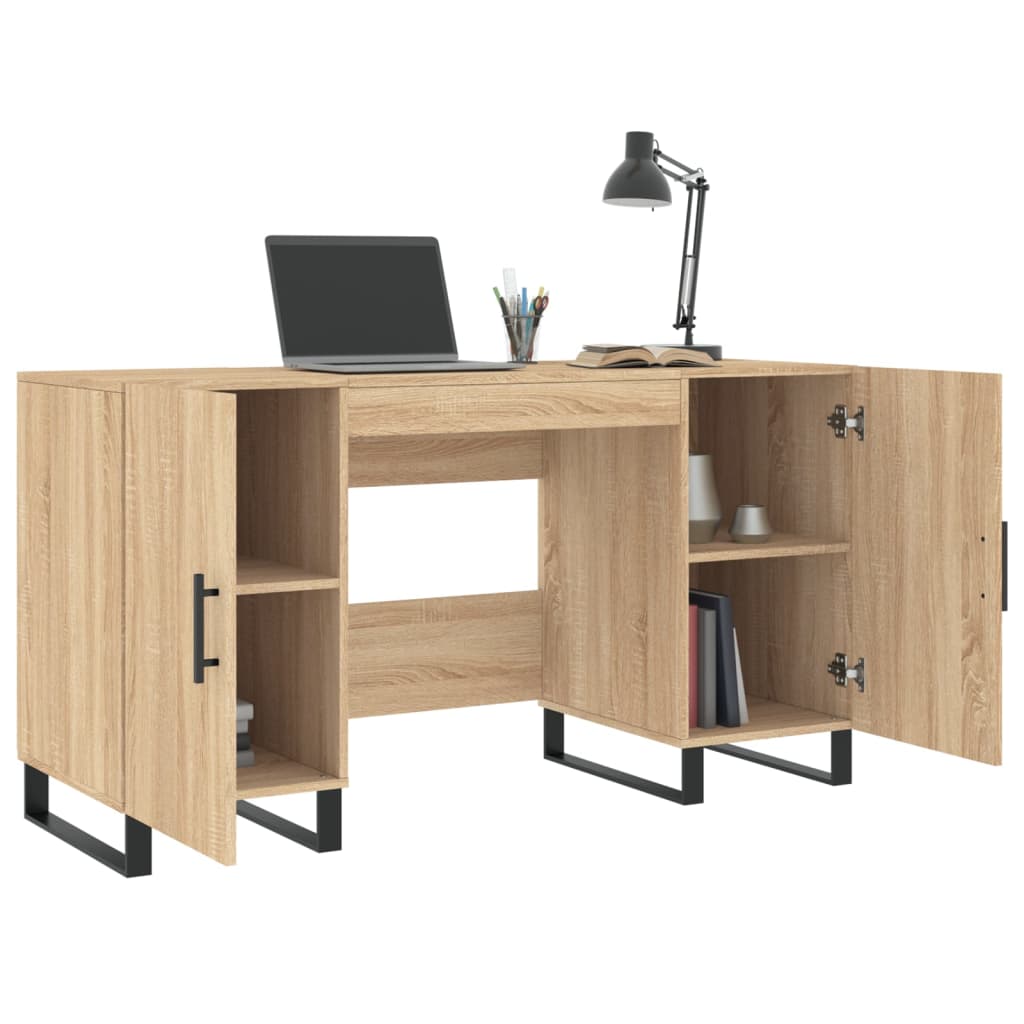 Writing Desk Sonoma Oak 140 x 50 x 75 cm Engineered Wood