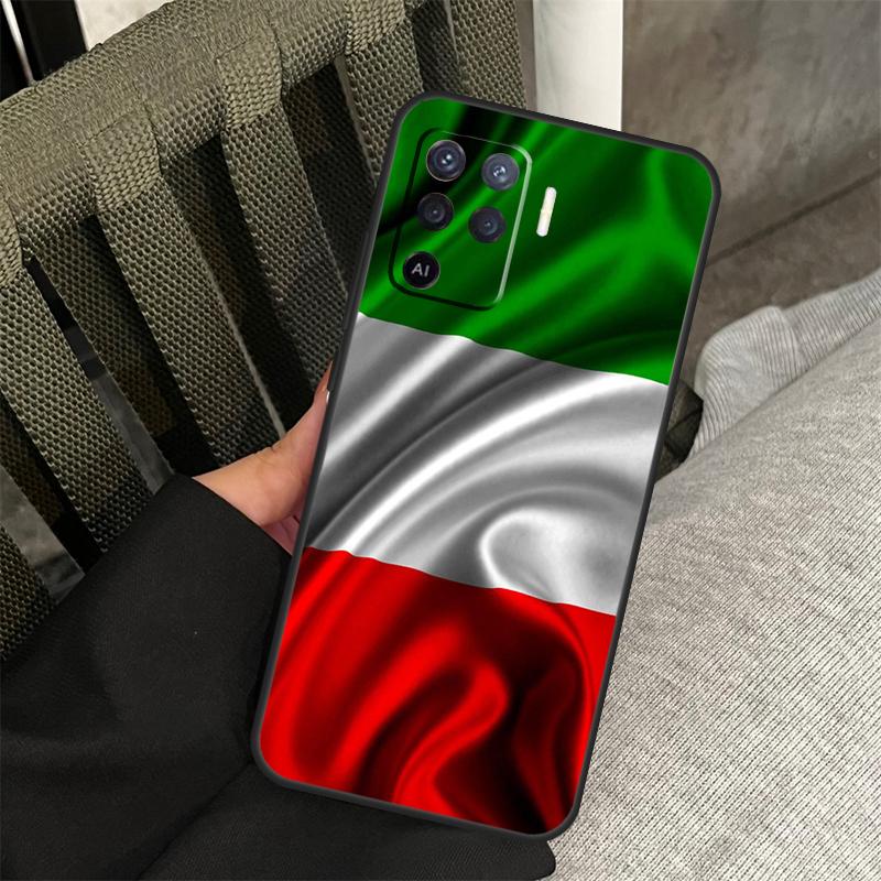 Italy Flag Case For Oppo A58 A18 A38 A78 A98 A17 A77 A80 A40 A60 A16 A76 A96 A74 A94 A54 A15 A57S Cover