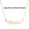 Angel Wings DIY Personalized Name Necklace For Women Stainless Steel Custom Elegant Exquisite Girls Birthday Jewelry Best Gift