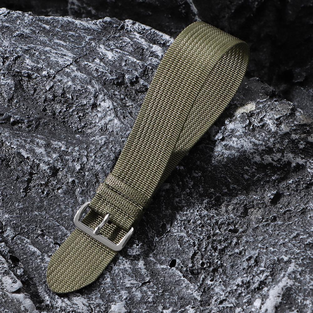 

New Nylon Ribbed Watchband 20mm 22mm for Omega Replacement Strap for Military Ballistic Fabric Sports Band Men Women Bracelet 20mm зелений