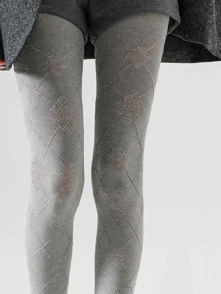 100D Diamond Patterned Pantyhose Women Autumn Winter Vintage High Elasticity Slim Tights Y2K Girls Fashion Stocking