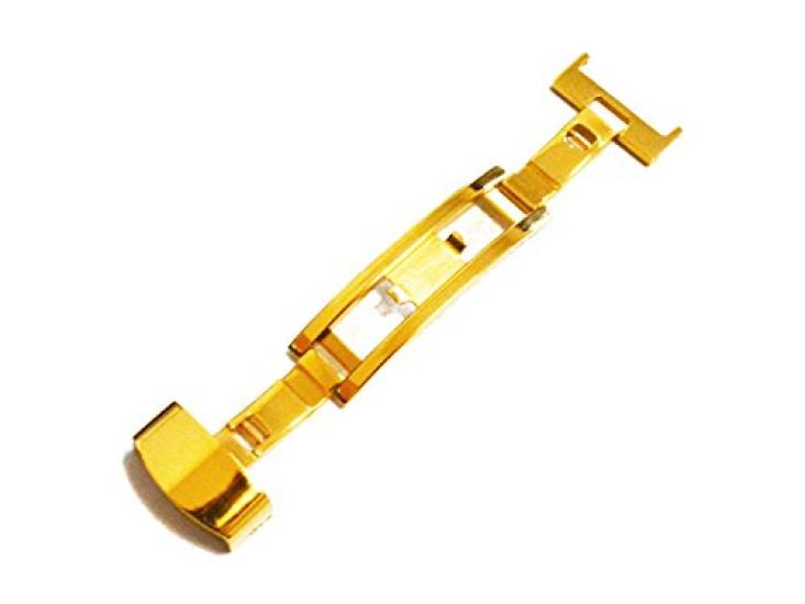 King Watch Parts Compatible with Bulgari External Product Buckle Yellow Gold 14mm for Ashoma AA39 [Import Original]