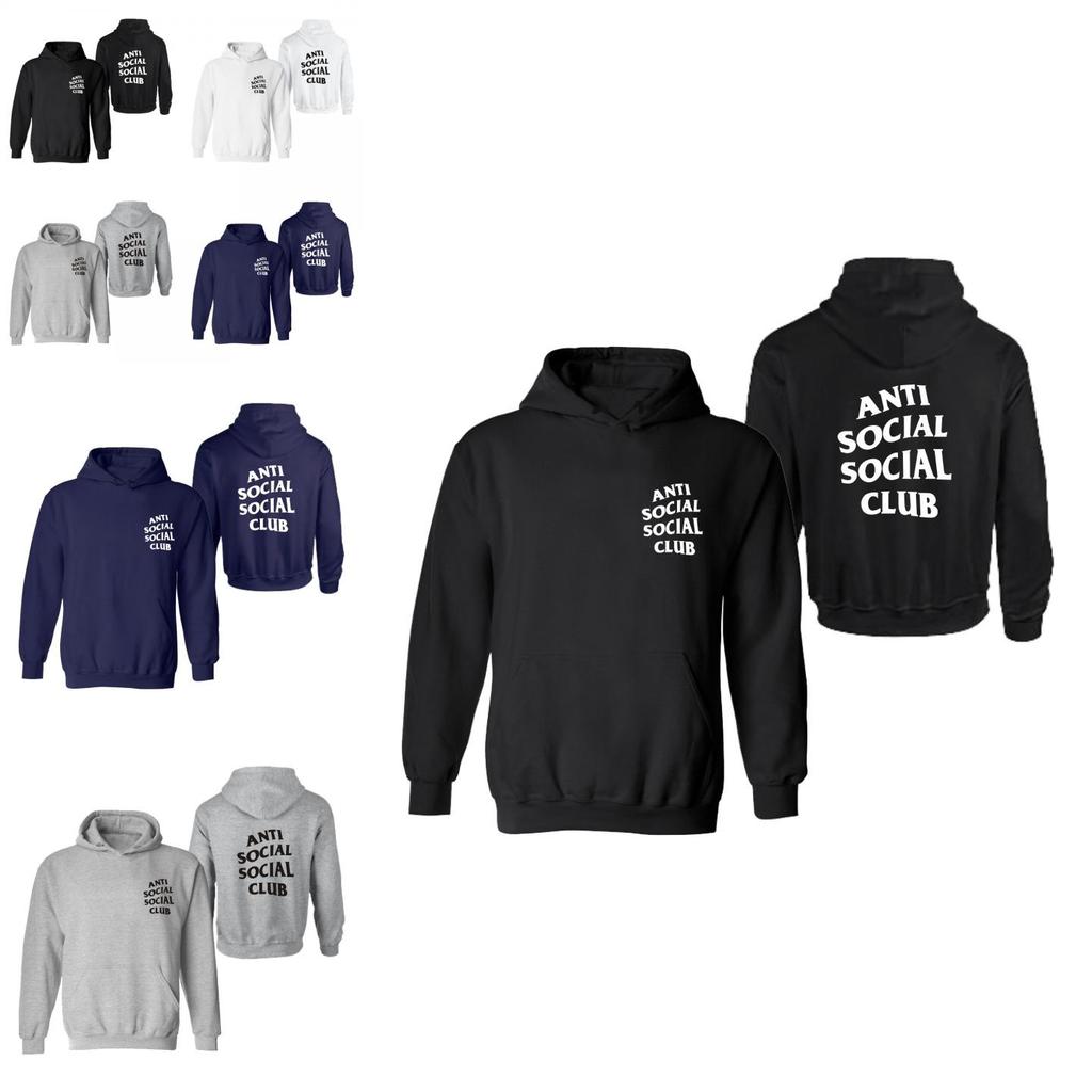 Anti Social Social Club Unisex Hoodie New Long Sleeve Hood Sweater Sweatshirt
