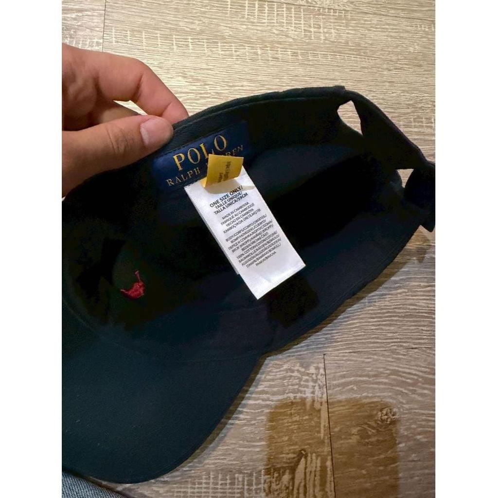 Used POLO Ralph Lauren Cap Black 59cm Pony Embroidery