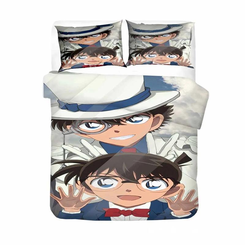 

Durable Modern Twin Queen Anime Detective Conan Shinichi All Season Boys Girls Size Bed Kids Adult Quilt Comforter (quilt)-EU Single(135*200cm)3pcs