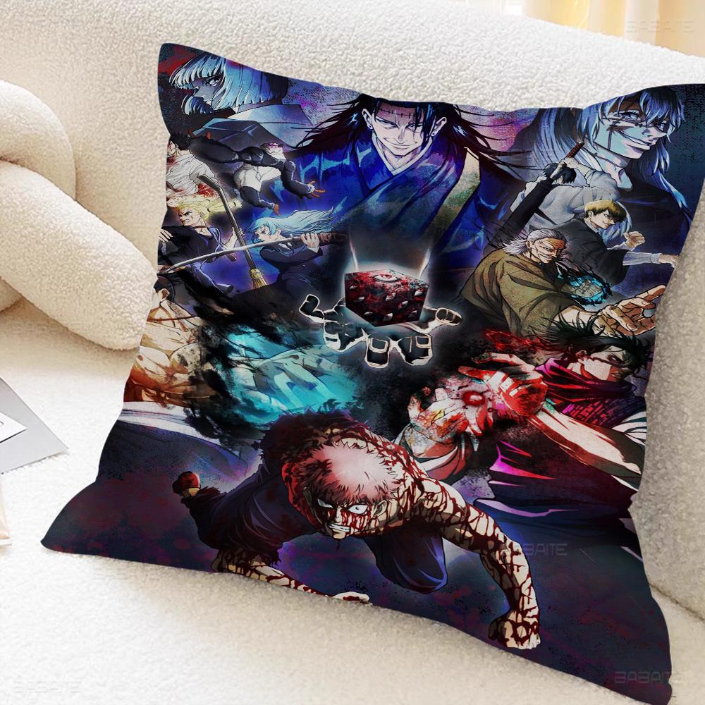 Anime Gojo And Geto Cushion Cover Pillow Cover Decor Pillowcase Printed Cushion Case For Couch