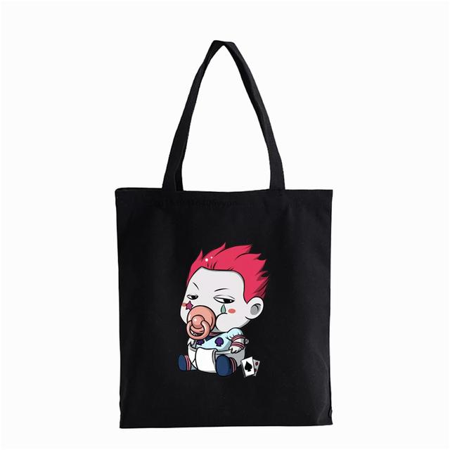 Anime giapponese Hunter x Hunter Shopping Bag Eco Manga Tote Harajuku Shopper Borsa da donna Borsa a tracolla in tela Killua Zoldyck Hisoka