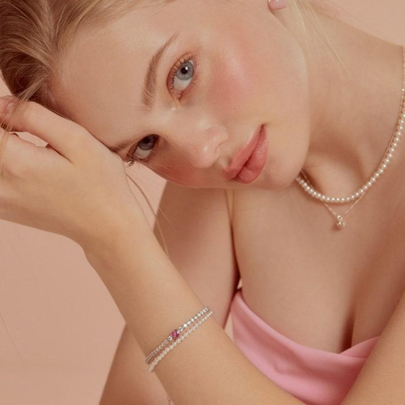 TATIANA (SET) Pearl and Color Cubic jewel Bracelet SE0161