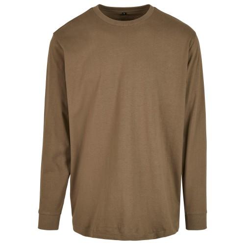 Build Your Brand Unisex Adult Ribbed Cuff Long-Sleeved T-Shirt