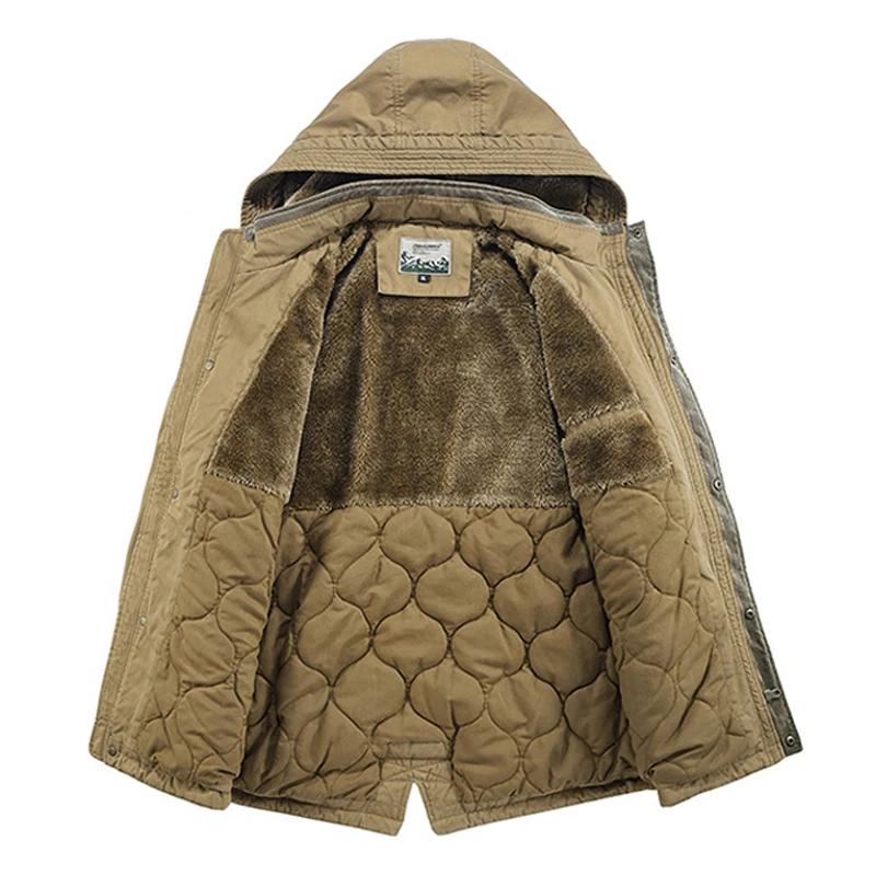 Winter Parkas Windproof Fashion Mens Military Parkas Coat Military Windproof Hooded Jackets Man Men Washed Cotton New 2026