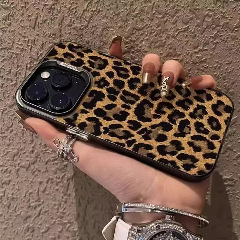 Telefoonhoesje met Luipaardprint voor iPhone 15 Pro Max/14 Pro/17 Air