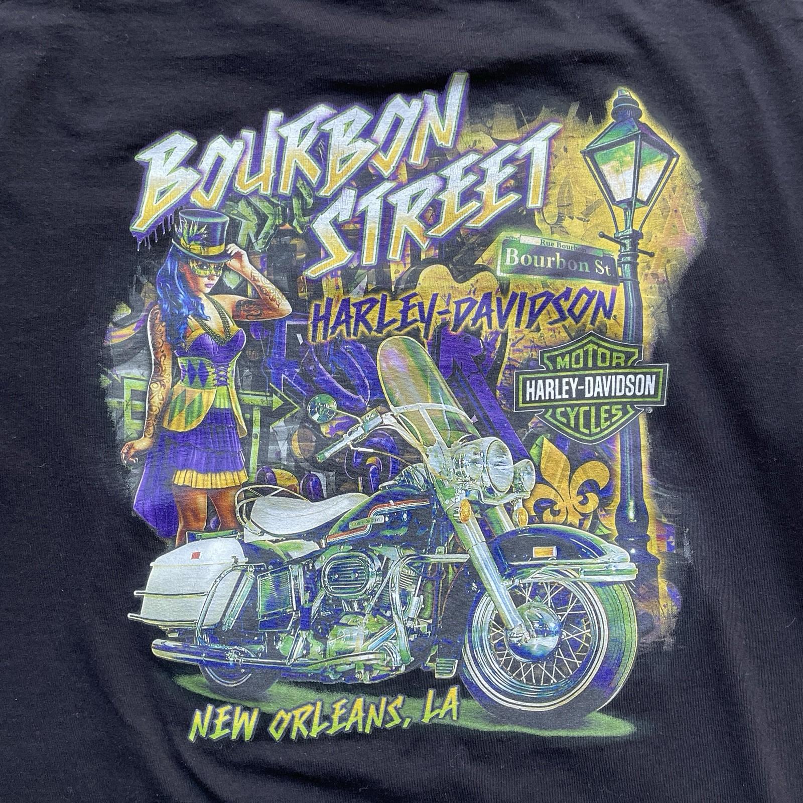 2019 Harley Davidson New Orleans Bourbon Street Double Sided T Shirt Sz Large Unisex T-Shirt S