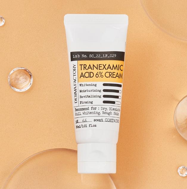 La Crème à l'Acide Tranéxamique 6% de The Derma Factory 30ml – Soin Anti-Taches & Éclaircissant