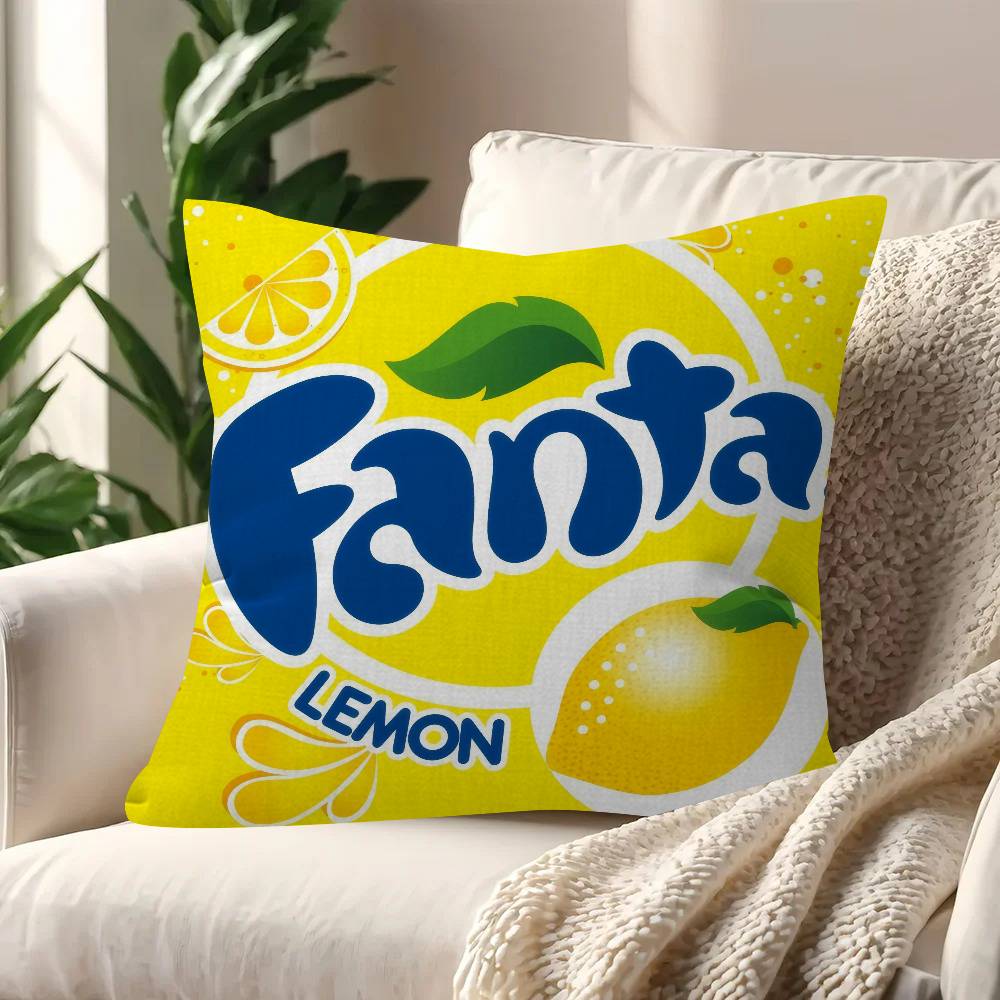 Fanta Logo New Personalized Pillow Cover Kids Bedroom Wild Party Decor Pillowcase Kid Birthday Shower Gift