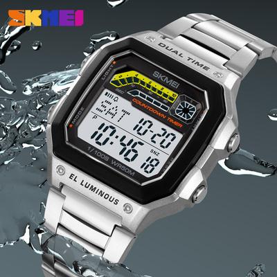 Moment beauty kwadratowy klasyczny retro wodoodporny wielofunkcyjny sportowy zegarek elektroniczny kwadratowy modny zegarek elektroniczny zegarek świecący