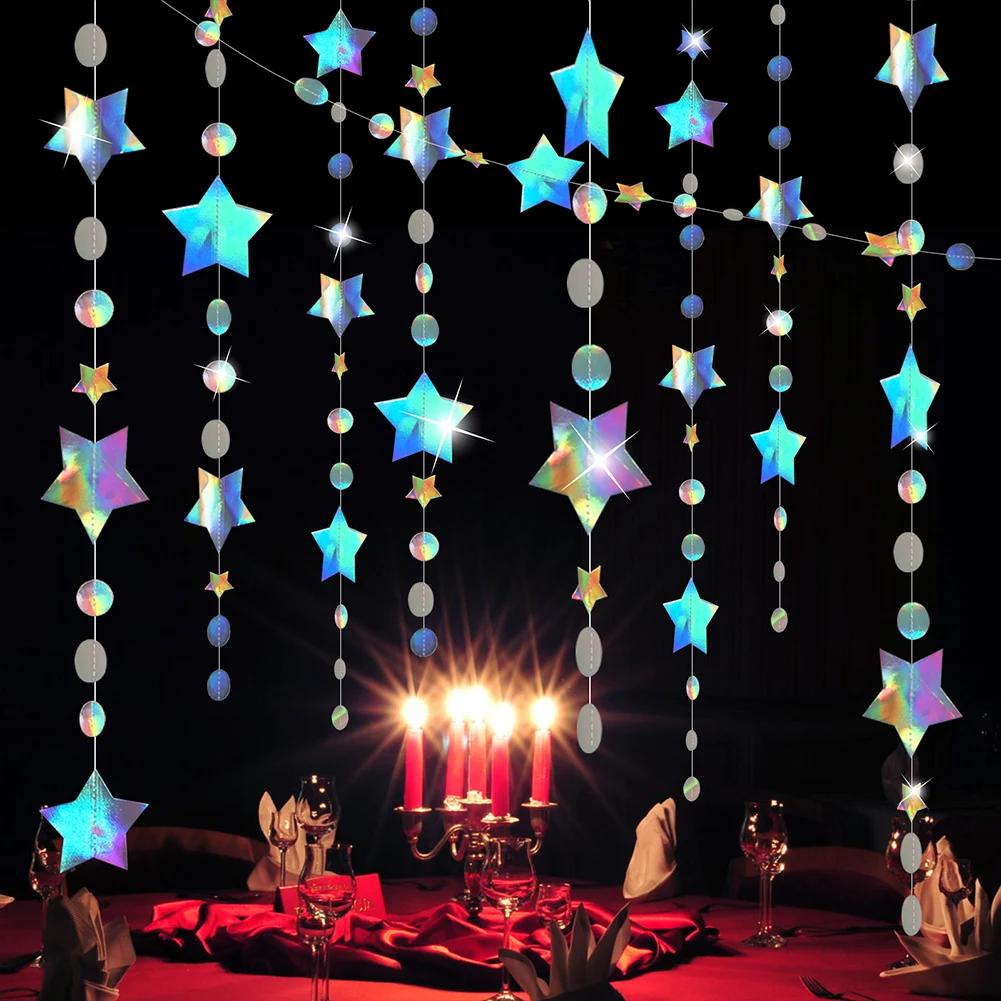 Ocean Themed Decoration Ocean Fish and Starfish Paper Garland Pendant Birthday Under The Sea Party Decor Hanging Colored Banners