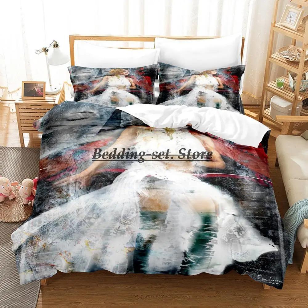 Mylene Farmer Bedding Set Single Twin Full Queen King Size Duvet Cover Sheet Set for Adult Kid Bedroom