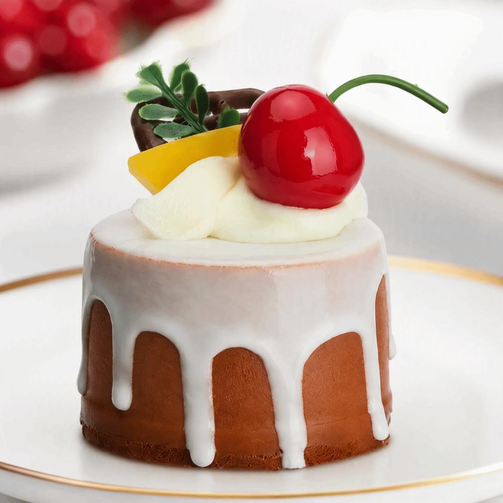 6 Pcs Plastic Artificial Cake Model 2.56x2.17in Fake Cake Model Faux Food Model Bakery Display