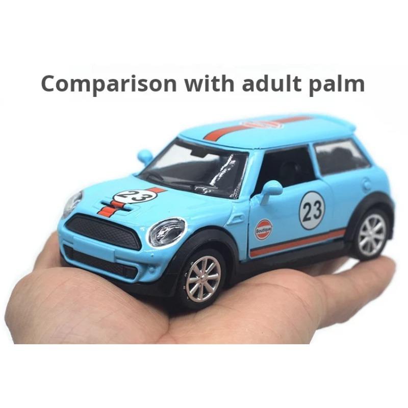 1/32 Scale Alloy Model Mini Painting 53 Racing Classic Model Pocket Toy Pull-Back Door Car Model Children's Toy