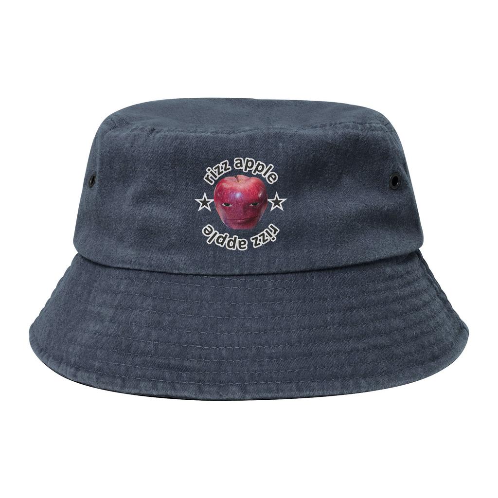 Streetwear Ohio rizz Me Asf Apple with Face Meme Bucket Hats Unisex Lightweight Outdoor Fishing Cap Bob Hat