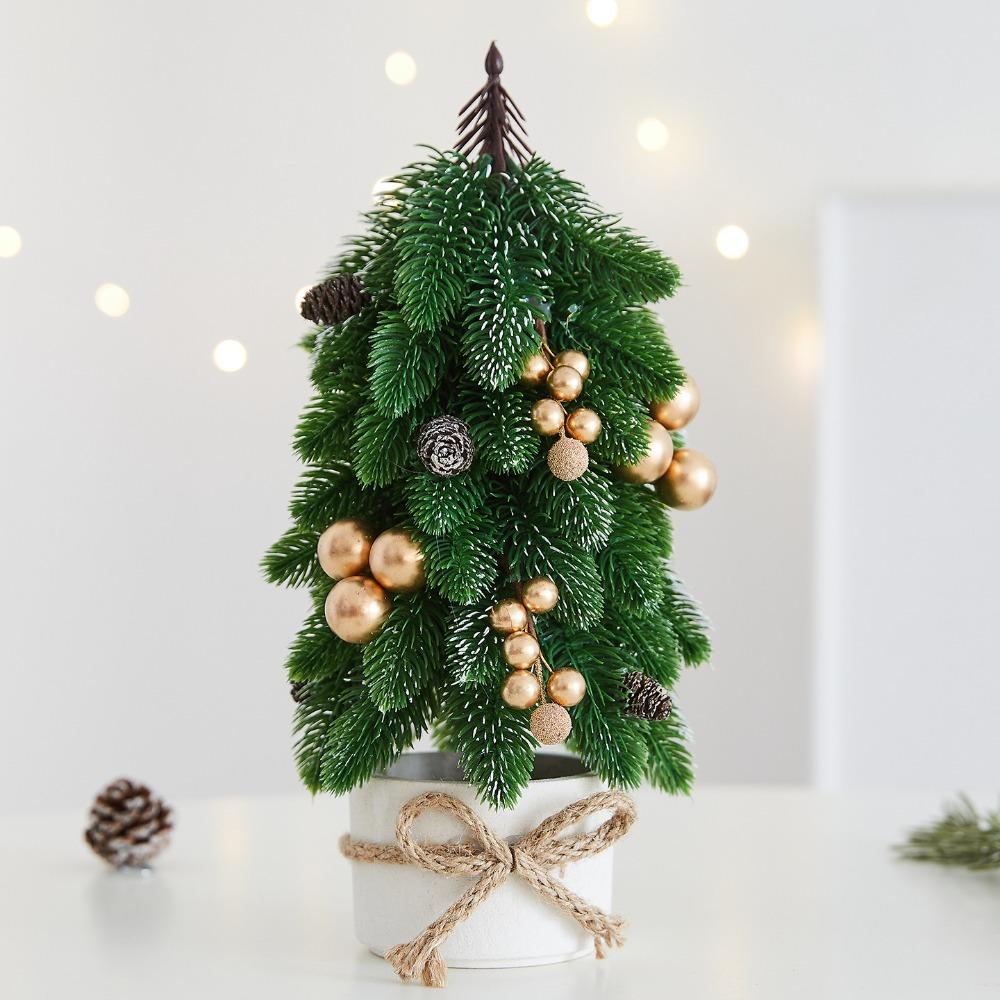 Decorative Christmas Tree Ornament Artificial Christmas Tree Potted Plants  Office