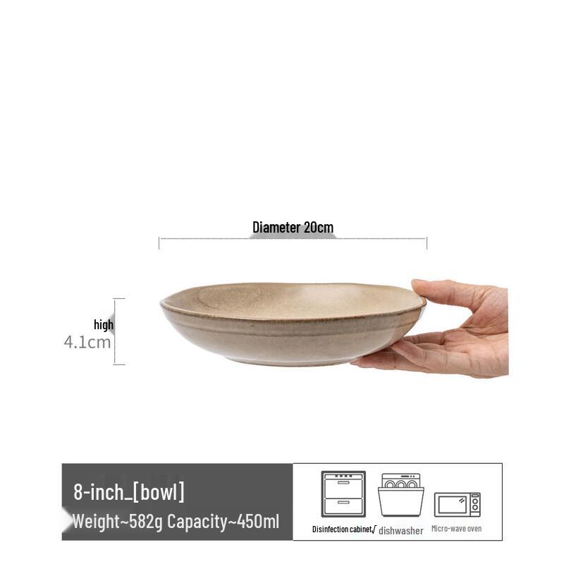 Ru Han Japanese Style Retro Ceramic Noodle Bowl