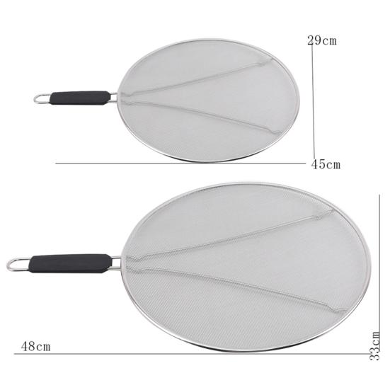 Oil-Proof Splatter Baffle Net Cover Protective Guard with Handle Kitchen Tool Sale Goods